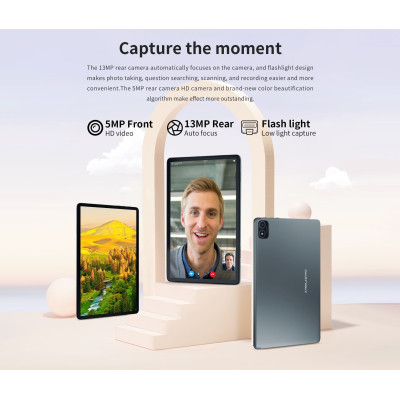 TECLAST Планшет P40HD 10.1" 8GB, 128GB, LTE, 6000mAh, Android, сірий