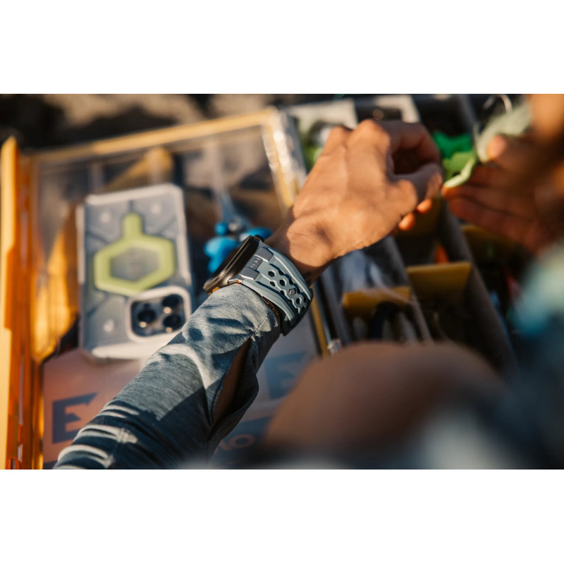 UAG Ремінець для Apple Watch Ultra 2/Ultra-49-45-44-42mm, Monarch, Cloud Blue/Titanium