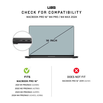 UAG Чохол UAG для MacBook Pro 16" (2021-2023), Essential Armor, Ice