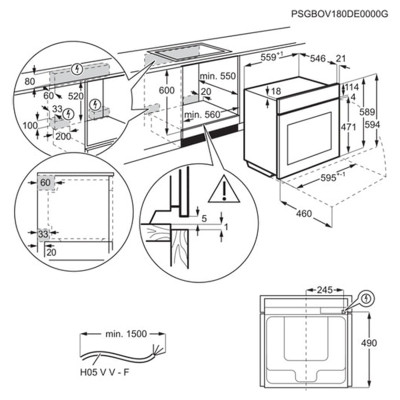 Electrolux Духовий шафа електричний, 70л, А++, пара, дисплей, конвекція, ф-ція пароварки, телескопічні напрямні, чорний матовий