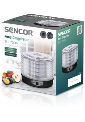 Sencor Сушка для продуктів SFD3109BK, 250Вт, 9 піддонів