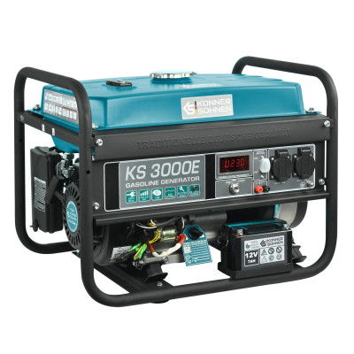 Könner & Söhnen Генератор бензиновий KS 3000E, 230В, 3.0кВт, електростартер, 46.1кг Könner & Söhnen Генератор бензиновий KS 3000E, 230В, 3.0кВт, електростартер, 46.1кг