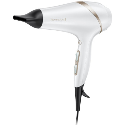 Remington Фен HydraLuxe, 2300Вт, 3 режими, дифузор, іоніз-я, хол. обдув, білий