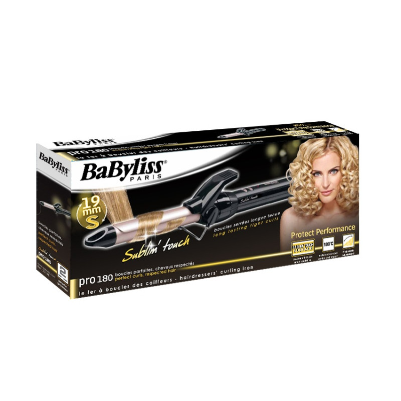 BaByliss Щипці для завивки, C319E,19 мм, 90 Вт, чорний