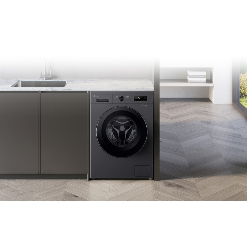LG Пральна машина, фронтальна, 6.5 кг, A+++, антрацит