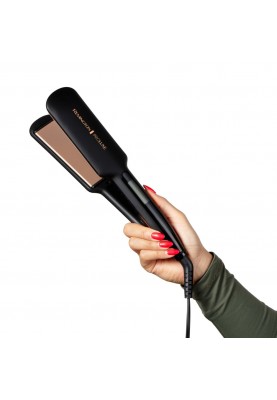 Remington Випрямляч PROluxe Midnight Wide Plate Straightener, темп.режимів-9, 150-230С, чохол, дісплей, кераміка, чорний