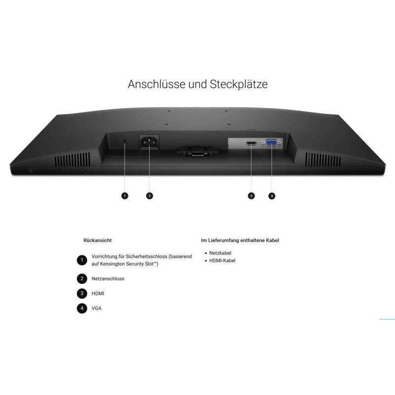 Dell Монітор 23.8" SE2425HM D-Sub, HDMI, IPS, 100Hz