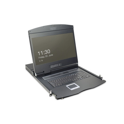Digitus Консоль Modular 19" TFT, 16 port KVM, US keyboard, чорна