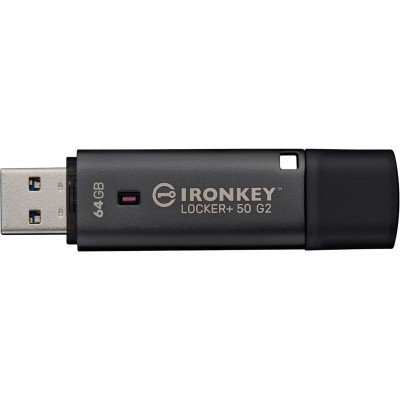 Kingston Накопичувач Kingston 64GB USB 3.2 Type-A Gen1 IronKey Locker+ 50 G2