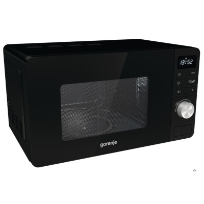 Gorenje Мікрохвільова піч, 20л, електр. кер., 800Вт, дисплей, чорний