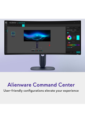Dell Монітор 34" AW3425DW 2xHDMI, DP, USB, QD-OLED, 3440x1440, 21:9, 240Hz, 0.03ms, DCI-P3 99.3%, CURVED, G-SYNC, FreeSync, AdaptiveSync, HAS