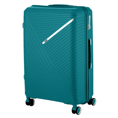 2E Валіза пластикова, SIGMA, велика, 4 колеса, аквамарин