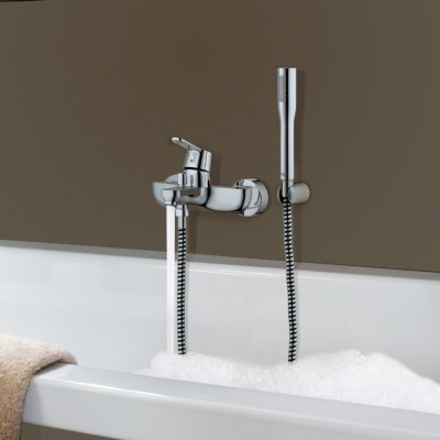 Grohe Змішувач для ванни Get довж. виливу - 164мм, неповоротний, 1 важіль, хром Grohe Змішувач для ванни Get довж. виливу - 164мм, неповоротний, 1 важіль, хром