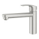 Grohe Змішувач для кухні Via, довж.виливу - 222мм, поворотний, 1важіль, супер сталь