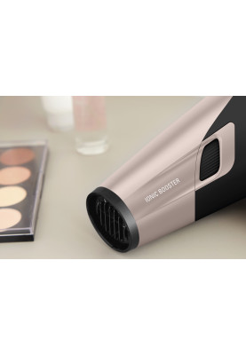 Rowenta Фен Studio Dry Glow, 2100Вт, 3 режими, дифузор, іоніз-я, хол. обдув, чорно-золотий