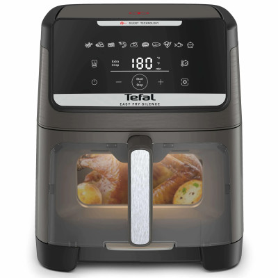 Tefal Мультипіч Tefal Easy Fry Silence XXL, 1800Вт, чаша-7, сенсорне керув., 10 програм, з віконцем, пластик, темно-сірий