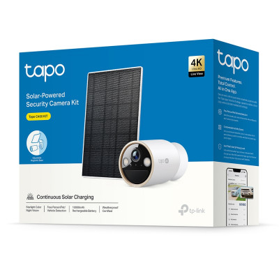 TP-Link Комплект розумної бездротової камери TAPO C460 KIT 8MP та сонячної панелі TP-Link Комплект розумної бездротової камери TAPO C460 KIT 8MP та сонячної панелі