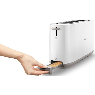 Philips Тостер Daily Collection, 1000Вт, пластик, 1 відділення, білий