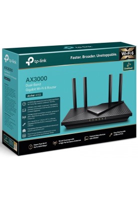 TP-Link Маршрутизатор ARCHER AX55 AX3000 4xGE LAN 1xGE WAN MU-MIMO OFDMA