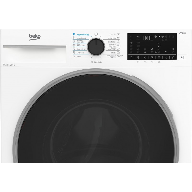 Beko Прально-сушильна машина фронтальна, 8(5)кг, 1400, D, 57см, дисплей, білий