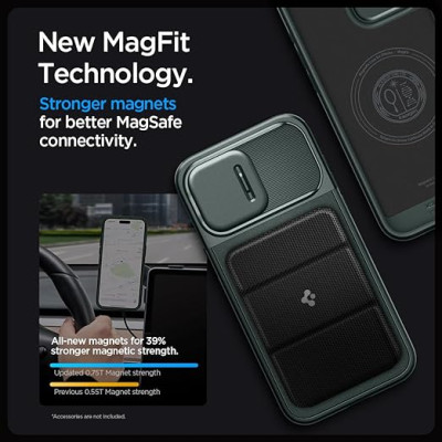 Spigen Чохол для Apple iPhone 15 Pro Max Optik Armor MagFit Abyss, Green
