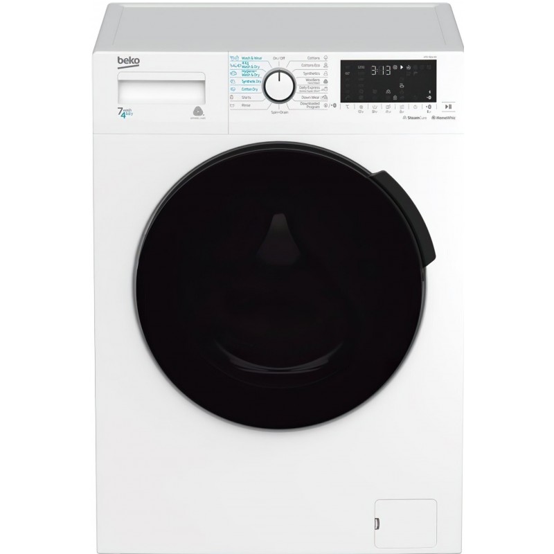 Beko Прально-сушильна машина фронтальна, 7(4)кг, 1200, B, 45см, дисплей, білий