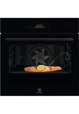 Electrolux Духовий шафа електричний, 70л, А++, пара, дисплей, конвекція, ф-ція пароварки, телескопічні напрямні, чорний