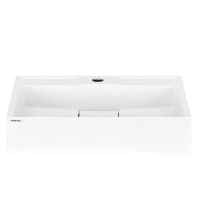 ARDESTO Раковина, умивальник ARDESTO Anna, штучний камінь, прямокут., з отвором для змішувача, без переливу, 500х380х110мм, накладний, білий
