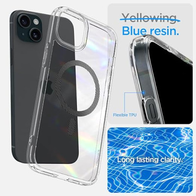Spigen Чохол Apple iPhone 15 Ultra Hybrid MagFit, Carbon Fiber
