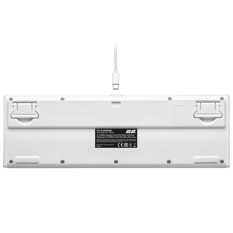 2E Gaming Клавіатура ігрова KG350 RGB 68key USB White Ukr