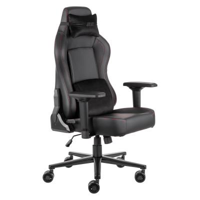 2E Gaming Крісло BASAN II, ПУ шкіра, 4D-Armrests, чорно-червоний