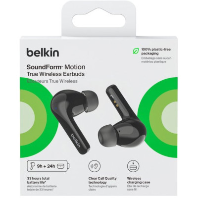 Belkin Навушники TWS Soundform Motion True Wireless, чорний