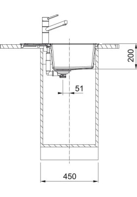 Franke Мийка кухонна Sirius 2 тектонайт, прямокут., з крилом, 620х500х200мм, чаша - 1, врізна, бежевий