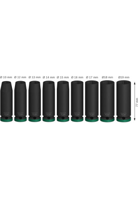 Bosch Набір ударних торцевих головок Professional Deep 9шт 1/2"