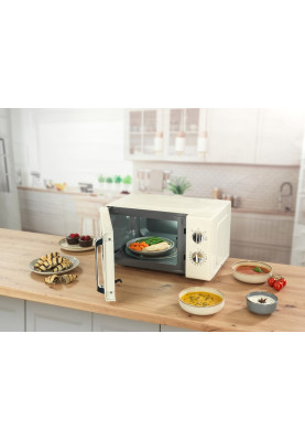 Gorenje Мікрохвільова піч Gorenje, 20л, хутро. керув., 700Вт, гриль, бежевий