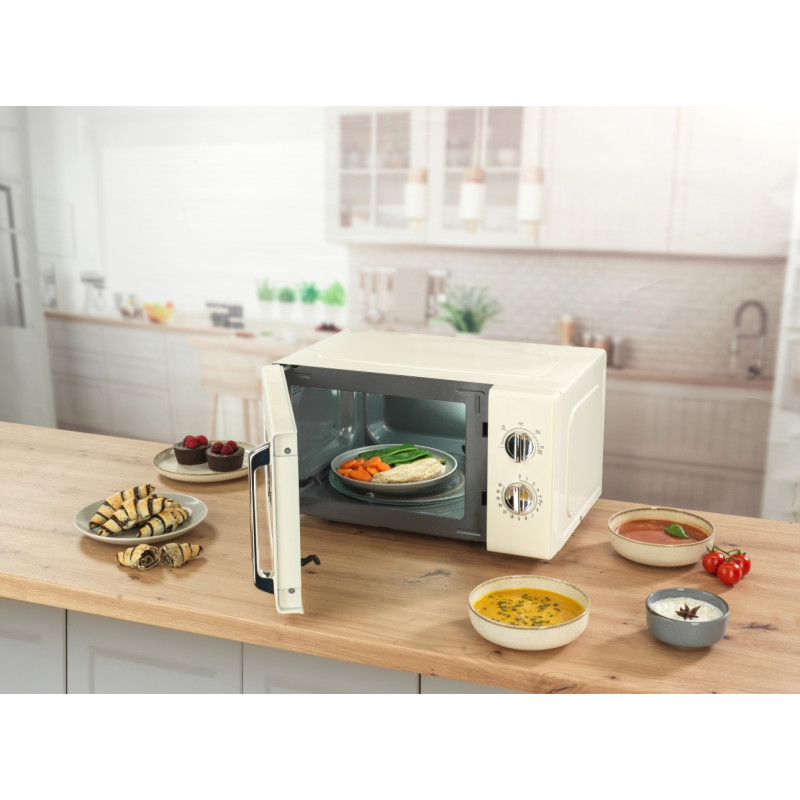 Gorenje Мікрохвильова піч Gorenje, 20л, мех. керув., 700Вт, гриль, бежевий