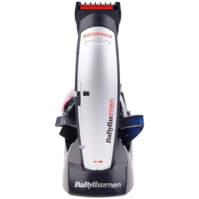 BaByliss Набір для стрижки Babyliss, для голови, вусів, бороди, носа і тіла, мережа+акум., насадок-10, сріблястий