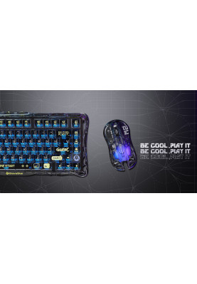 GravaStar Миша Mercury M2, BT/WL/USB-A, RGB, чорно-прозорий