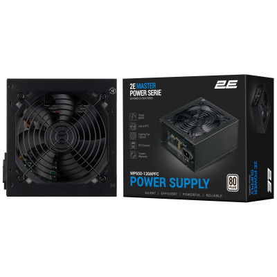 2E Блок живлення Master Power (650W), >80%, 80+ White, 120мм, 1xMB 24pin(20+4), 1xCPU 8pin(4+4), 3xMolex, 5xSATA, 2xPCIe 8pin(6+2) 2E Блок живлення Master Power (650W), >80%, 80+ White, 120мм, 1xMB 24pin(20+4), 1xCPU 8pin(4+4), 3xMolex, 5xSATA, 2xPCIe 8pin(6+2)
