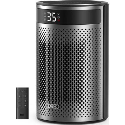 XIAOMI Тепловентилятор Dreo, 20м2, 1500Вт, електр. упр-ння, керамич.нагрів.елемент, пульт ДУ, срібний