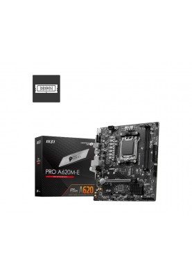 MSI Материнська плата PRO A620M-E sAM5 A620 2xDDR5 M.2 HDMI D-Sub mATX