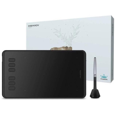 Huion Графічний планшет 6.3"x3.9" H640P, microUSB, чорний