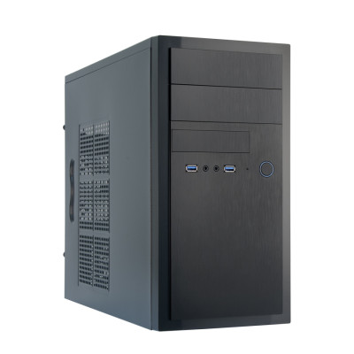 Chieftec Корпус Elox HT-01B, без БЖ, 2xUSB3.1, VGA 340мм, mATX, чорний
