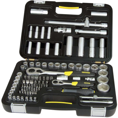 Stanley Набір інструменту MaxiDrive, Набір торцевих головок, 1/2", 1/4", 96 од., кейс