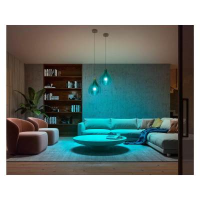 Philips Hue Лампа розумна Hue E27, 11W(60Вт), 2000K-6500K, RGB, ZigBee, Bluetooth, димування