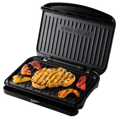 Russell Hobbs Гриль George Foreman притискний Fit Grill Medium 1630Вт, темп. режимів-1, пластик, чорний