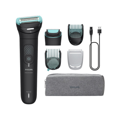 Philips Тример Philips Series 7000, для тіла та інтимних зон, акум., насадок-5, сталь, чорний
