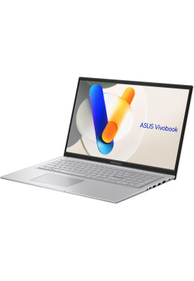 ASUS Ноутбук Vivobook 17 X1704ZA-AU376 15.6" FHD IPS, Intel i7-1255U, 16GB, F1TB, UMA, NoOS, Сріблястий