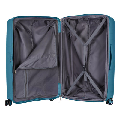 2E Валіза, Aero, поліпропілен, велика, 99/119 л, TSA, 4 колеса, EXP, синій