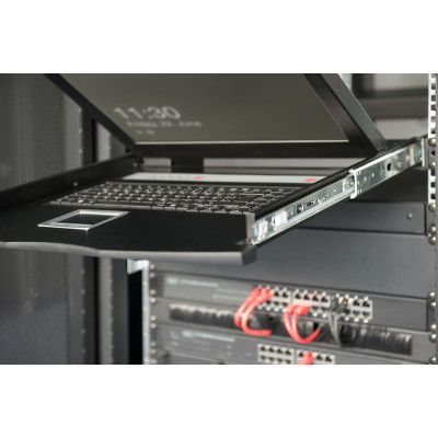 Digitus Консоль Modular 19" TFT, 16 port KVM, US keyboard, чорна